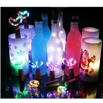 Razsvetljava Trak na Baterijski Pogon Plute Steklenico Luč LED Luč Bar Rojstni Bar Steklenico Vina Zamašek Luči, Več Barv