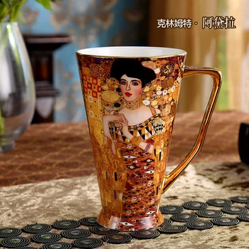 Evropski retro kosti kitajske znamke skodelico vode velike zmogljivosti, ustvarjalni modni lepe keramično skodelico kave nekaj ljubitelje darilo pokal