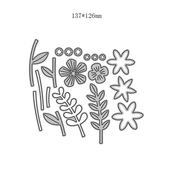 Plovila Pomladi Cvetove Listi Plesni Novo 2021 DIY Rezanje Kovin Matrice Nastavite Okrasni Papir, Kartice, Kar Za Scrapbooking