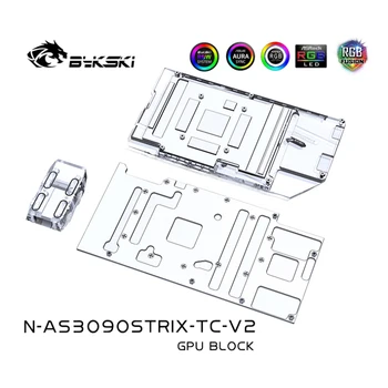 Bykski Vode Blok uporabite za ASUS ROG STRIX RTX3080 /3090 GAMING GRAFIČNO Kartico / Baker Blok / Backplate RGB A-RGB AURA/DIP GRAFIČNO KARTICO