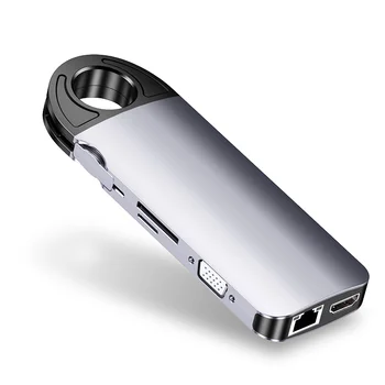 TJTAK USB HUB C HUB HDMI Adapter 10 v 1 USB C do USB 3.0 Dock za MacBook Pro Pribor USB-Tip C C 3.1 Razdelilnik USB, C HUB