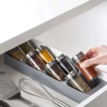 8 Omrežja Spice Shranjevanje Rack Kuhinja Omako Steklenico Imetnika Kabinet Predal Organizator za Spice Jar