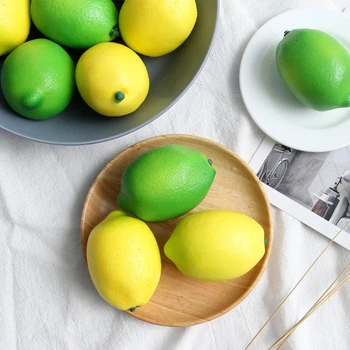 2021 Nove Umetne Limone Ponaredek Sadje Veren Simulacije Limone za Domačo Hišo Kuhinja Stranka Dekoracijo Zaslon Foto Rekviziti