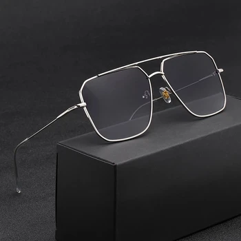2020 Nove Nad Velika Sončna Očala Moških Anti-Odsevni Ogledalo Klasičnih Kvadratnih Kovinskih Očal Vintage Moda Za Ženske Sončna Očala