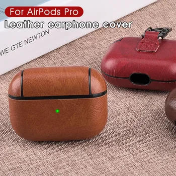 PU Usnjena torbica za Airpods Pro Luksuzni Zaščitni Pokrov z Anti-izgubil Sponke Primeru za AirPod Pro 2 1 3 Slušalke Earpods Fundas
