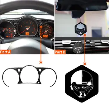 Zanesljiv merilnik Hitrosti Nalepke Surround Lepilni Trak, Črna Ogljikovih Vlaken Avto armaturne plošče Nalepke za Nissan 350Z 2006-2009 Dobave