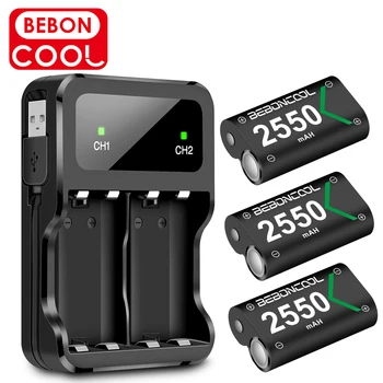 BEBONCOOL 3x2550mAh Akumulatorske Baterije, Brezžični Blazinice Polnilnik za Baterijo za Xbox En/Xbox One X/S/Xbox Elite Krmilnik