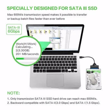 USB 3.0, Da Sata Adapter Pretvornik-Kabel USB3.0 Trdi Disk Pretvornik Kabel Za Samsung, Seagate WD 2.5 3.5 HDD SSD Adapter