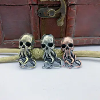 Punk Retro Hobotnica Skull Glave Keychain Nož Kroglice Ustvarjalne Obeski, Nakit Dežnik Vrv Zastori EOS Prostem DIY Dodatki