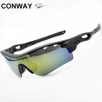 Moške PC Ogledalo Conway Šport Streljanje Očala, Ogledalo, Eno Objektiv Vožnje Očala za Športe na Prostem Očala Ciclismo Ribolov