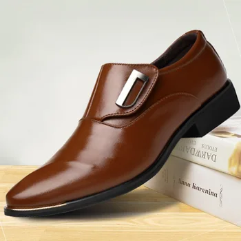 Oxford Čevlji Za Moške Obleko, Čevlji Moški Formalno Čevlji Konicami Prstov Poslovnih Poročni čevlji 2021 nova