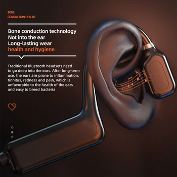 5.1 EarphonesTWS Šport Brezžične Slušalke Ear-kavelj Zraka Kostne Prevodnosti Načelo Stereo Slušalke Bluetooth, združljiva Z Mic