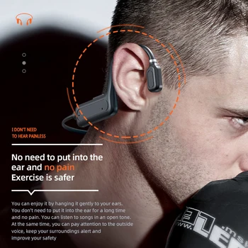 5.1 EarphonesTWS Šport Brezžične Slušalke Ear-kavelj Zraka Kostne Prevodnosti Načelo Stereo Slušalke Bluetooth, združljiva Z Mic