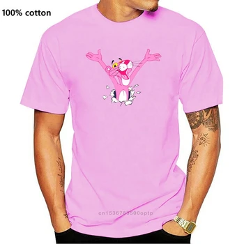 Solza Učinek Pink Panther Moških Top Visoke Kakovosti Majica Kratek Rokav Bombaž Prevelik Tee Majica