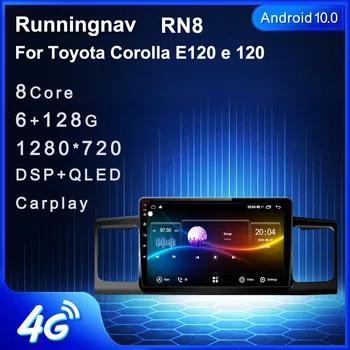 Runningnav Za Toyota Corolla E120 e 120 Android Avto Radio Multimedijski Predvajalnik Videa, GPS Navigacijo