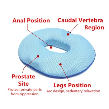 Moški Hemorrhoid Zdravljenje Ortopedskih Tailbone Blazine Prostate Slow Rebound Peno Pomnilnika Hip Pad Anti-Decubitus Sedežne Blazine Za Nego