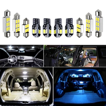 12X Bela Canbus led Avto notranje luči Paket Komplet za 2013-2019 Honda Accord led notranja Kupola Trunk luči