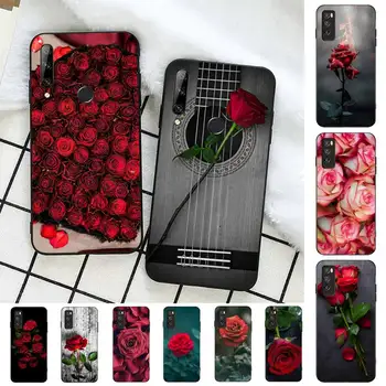 TOPLBPCS Rdeče Rose cvet Primeru Telefon za Huawei Honor 8 9 10 5A 30 20 pro lite 8X 8C