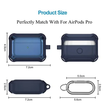 Mehko Kritje Za Airpods pro Primeru TPU PC Anti-padec Pokrov Za AirPods 3 Pribor Brezžične Slušalke Primeru za airpod Z Keychain