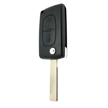 2-Gumb Zložljiva Stanovanj Avto Ključ Zaščitna Torbica Za Peugeot 207 307 308 407 Avto Spremembe Dodatki