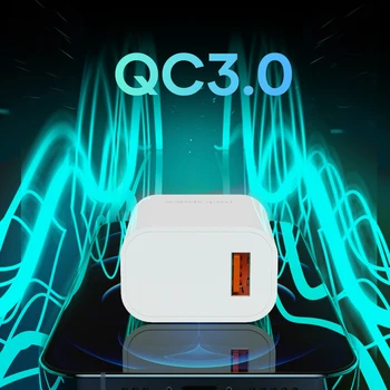 Za Xiaomi POCO F3 Polnilnik Prenosni 18W USB Hitro Polnjenje 3.0 QC Hitro Polnjenje Potovalni Polnilnik Ac za Redmi Opomba 10 Pro