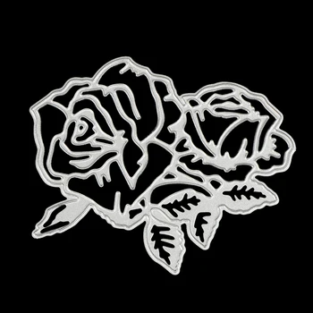 1pc Velike Velikosti Rose Cvet Kovinski Jekla za Rezanje Umre Matrica voščilnico Dekoracijo DIY Scrapbooking Papir Foto Reliefi Obrti