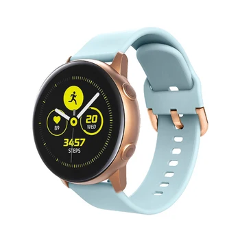 20 mm Watch Pasu Trak Natisnjeni Zapestja Zamenjava Mehki Silikonski Manšeta za Samsung Galaxy Watch Aktivna/ Active2