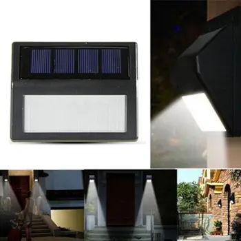6 LED Solarna Svetilka Senzor Gibanja Nepremočljiva Sončne Stenske Luči na Verandi Pot Ulica Ograjo Vrta Stopnicah, Hodniku Sili Rov