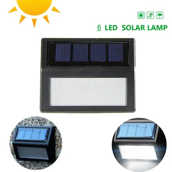 6 LED Solarna Svetilka Senzor Gibanja Nepremočljiva Sončne Stenske Luči na Verandi Pot Ulica Ograjo Vrta Stopnicah, Hodniku Sili Rov