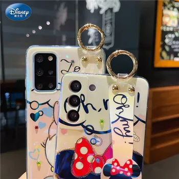 Disney Mickey Minnie Manšeta Leopard Mehko Ohišje za Samsung Galaxy S21 Ultra S20 FE S10 Plus Opomba 20 Ultra Telefon Kritje Lupini