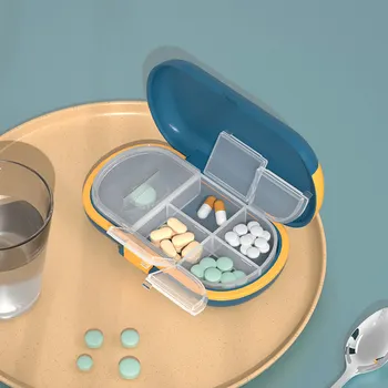 Moistureproof Tabletke Organizator Tabletke Rezalnik Velikih Predelov, Da Imajo Tabletko Vitamina Ribje Olje Dodatki Tabletke Primeru Plastičnih Pill Box