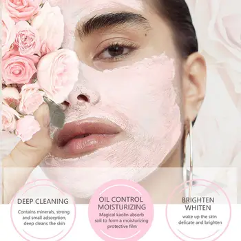 Naravni Rose Bistvo Roza Blato Obraza Maska za Globinsko Čiščenje Vlažilno Olje za Nadzor Skrči Pore Proti gubam Zob za Nego Kože