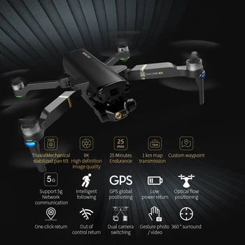 Novo KAI ENA Pro Brnenje 4K 8K 5G Wifi GPS HD Mehanske 3-Osni Gimbal Dual Camera Profesionalno Fotografiranje iz Zraka Rc Quadcopters