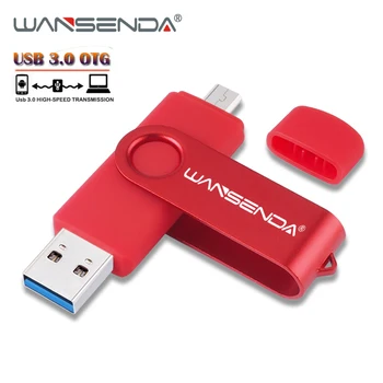 WANSENDA OTG USB Flash Drive 2 v 1 USB3.0 & Android Micro USB Pen Drive 16GB 32GB 64GB 128GB 256GB Pendrive za Android/PC