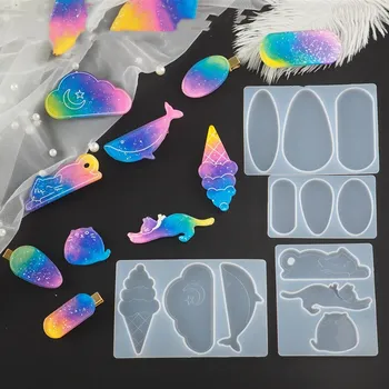 3D DIY Kristalno Epoksi Smolo Plesni Lase Posnetek Silikonsko Plesni Dodatki za Lase Duckbill Besedo Posnetek Plesni, Nakit, Orodja za Dekoracijo