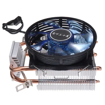 Nov Prihod Modra LED CPU Hladilnik Fan Heatsink za LGA1155 Intel /775/AMD AM4/AM3+/AM3/AM2+ Ventilatorji za Hlajenje Računalniške Opreme