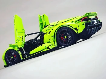 Majhnih delcev tehnologije gradnik MOC super športni avto, Daniel avto daljinski upravljalnik sestavljanja toy model DIY otrok darilo