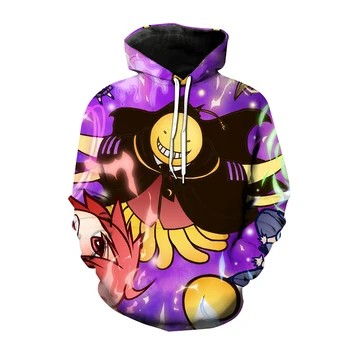 Umor v Razredu 3D Tiskanja Hoodies Anime Cosplay Hip Hop Majica Moški Ženske Modni pulover s kapuco Harajuku Puloverju Plašč Unisex