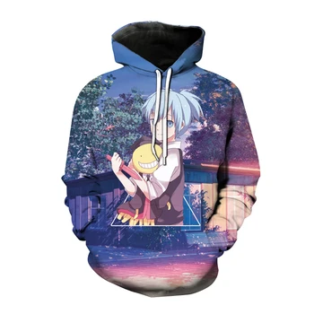 Umor v Razredu 3D Tiskanja Hoodies Anime Cosplay Hip Hop Majica Moški Ženske Modni pulover s kapuco Harajuku Puloverju Plašč Unisex