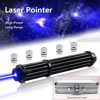 Najbolj Zmogljiv Laser Točke Blue Beam Vidni Baklo Luči Močan Visoko Moč Super Ogenj Kurjenje Lesa Taktično Laser Pero Vojaške
