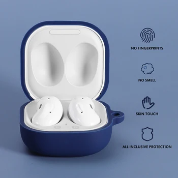 Slušalke Ohišje Za Samsung Galaxy Brsti Živo Mehki Silikonski Pokrov Brezžične Bluetooth Slušalke Zaščitna torbica s kavljem