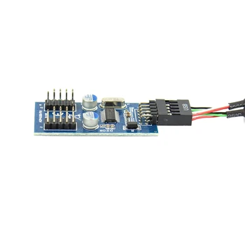 Matično ploščo USB 2.0 9PIN Glave Multiplikator Splitter 9 Pin 1 2 Port HUB Podaljšek 30 cm Priključek za Napajalnik
