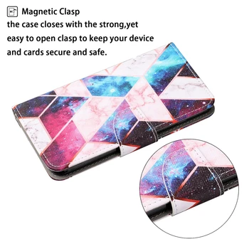 Za Coque Samsung Galaxy A02S EU Moda Naslikal Usnjena torbica za Samsung A02S Primeru Denarnice Magsafe Flip Telefon Kritje Odbijača