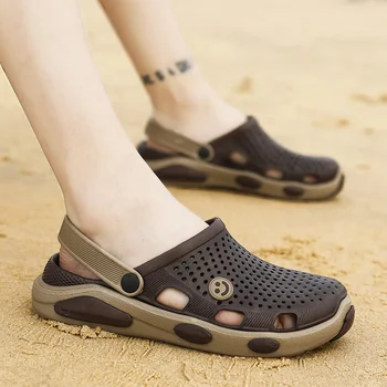 2021 Nove Moške Sandale Maši Poletje Luknjo Čevlji Gume Maši za Moške EVA Vrt Čevlji Priložnostne Plaži Ravno Sandali Prostem Copate