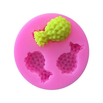 3 pieces of pineapple silicone sugar turning mold baking tools cake silicone mold 15-194