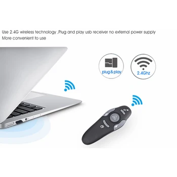 Multi-funkcijo, Vroče Prodaje Wireless Presenter 2.4 GHz, USB, Wireless Presenter Pero PPT Daljinsko Stavec za PowerPoint Predstavitev