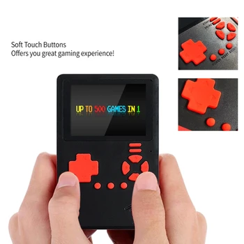 Ultra Tanek Mini Ročni Igra Konzola 8-Bitni 2.4-Palčni Barvni LCD-Otroci Prenosni Multiplayer Vgrajen 500 Igre za ponovno Polnjenje