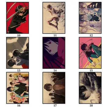 WTQ Platno Slikarstvo Anime Plakati Noragami Stenski Dekor Retro Plakat Stenskih slikah, za Dnevna Soba Dekoracijo Doma Deco