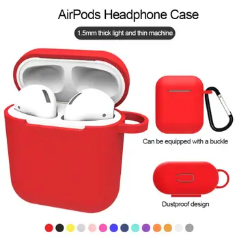 Mini Mehko Silikonsko Ohišje Za Apple Airpods 1/2 Shockproof Cover Za Apple AirPods 2/1 Slušalke Primerih za Letalski Stroki Zaščitnik Primeru