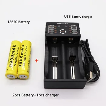 2pcs 18650 baterijo 3,7 V 9900mAh polnilna liion baterija s polnilnikom za Led svetilka batery litio baterija+1pcs Polnilnik